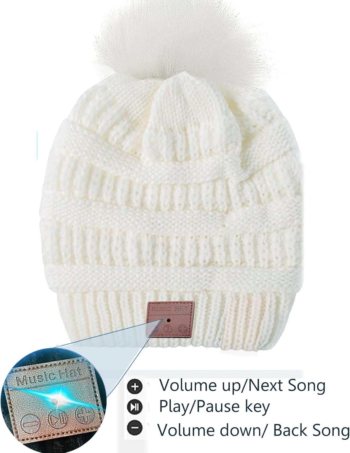 Wireless Beanie Hat Men Women Gifts Knit Headphone Headset Christmas Music Cap Gifts for Teenage Boys Girls Husband - Image 7