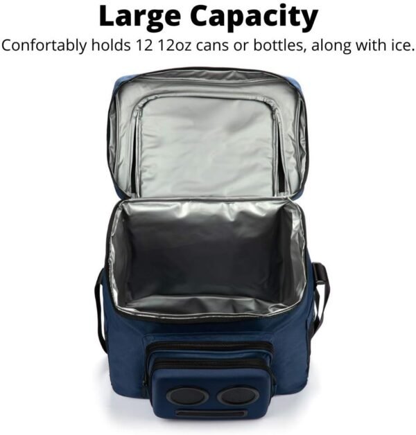The #1 Cooler with Speakers on Amazon. 20-Watt Bluetooth Speakers for Parties/Festivals/Boat/Beach. Rechargeable, Works with iPhone & Android (Blue) - Image 9
