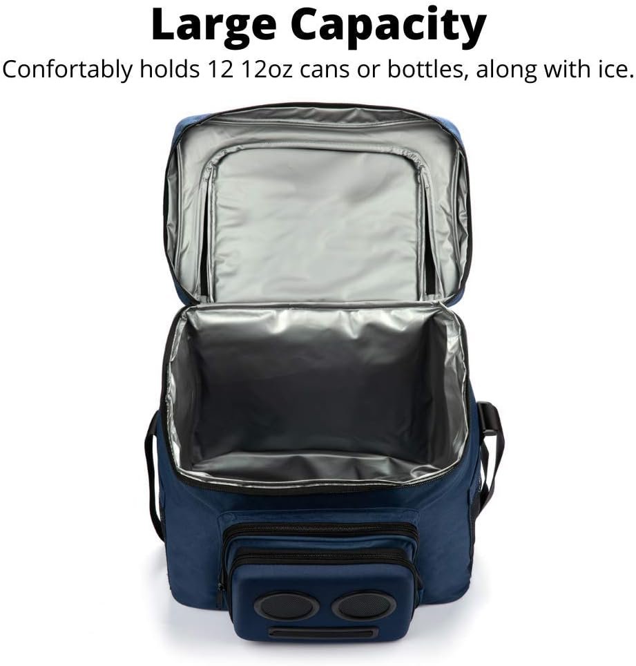 The #1 Cooler with Speakers on Amazon. 20-Watt Bluetooth Speakers for Parties/Festivals/Boat/Beach. Rechargeable, Works with iPhone & Android (Blue) - Image 9