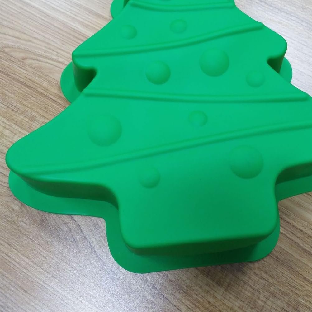 Amosfun Cookie Cake Christmas Tree Cake Pan Christmas Silicone Baking Mold DIY Candy Molds Xmas Holiday Baking Supplies Chocolate Candy Molds - Image 10