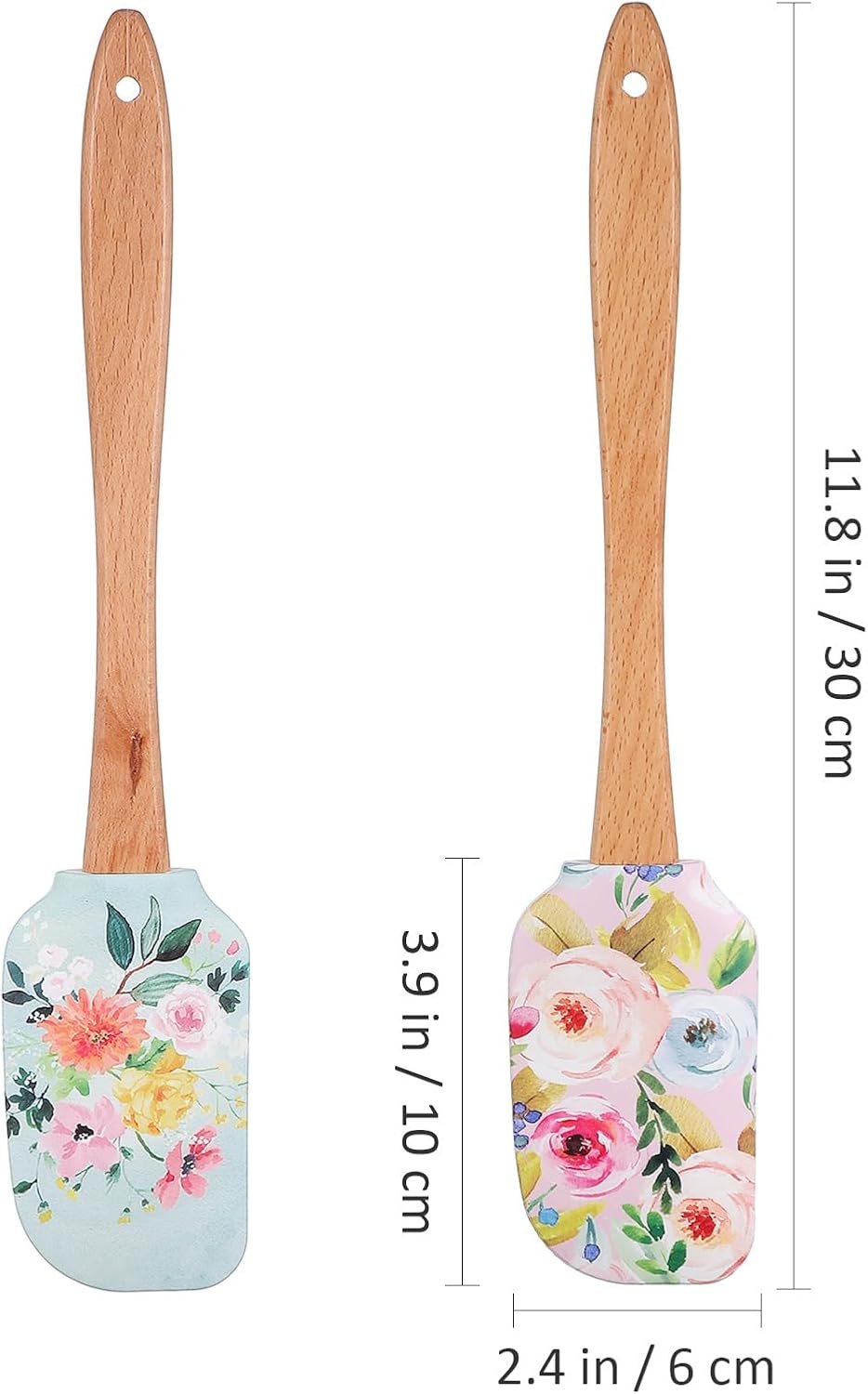 2pcs Cake Cream Spatula, Silicone Cake Scrapers Cake Accessories Butter Scrapers Baking Spatulas for Kitchen Reusable Butter Scrapers Professional Baking Scrapers Christmas Cake Tools - Image 3