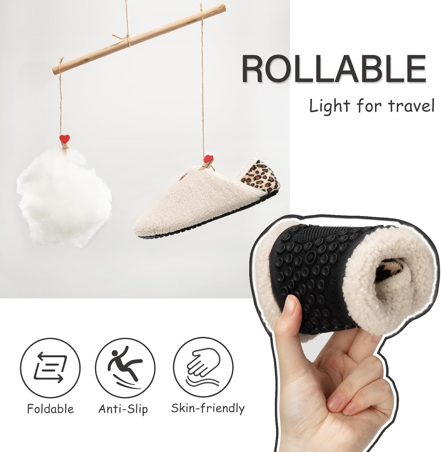 ATHMILE House Slippers for Women Men Indoor Barefoot Slippers Socks Furry Slip on House Shoes Cozy Comfy Slippers for Home Bedroom Travel Yoga - Image 6