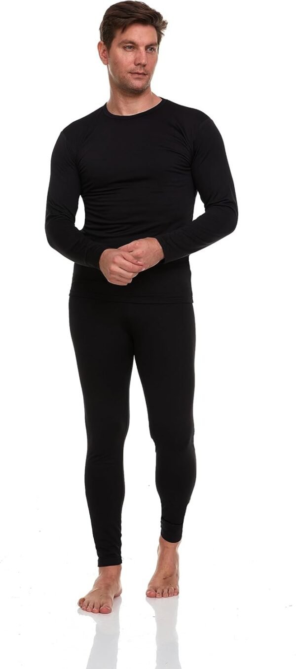 Body Glove 2 Piece Mens Fleece Lined Base layer Underwear Set, Warm Insulated Top & Bottom - Long Johns for Winter Baselayer - Image 5