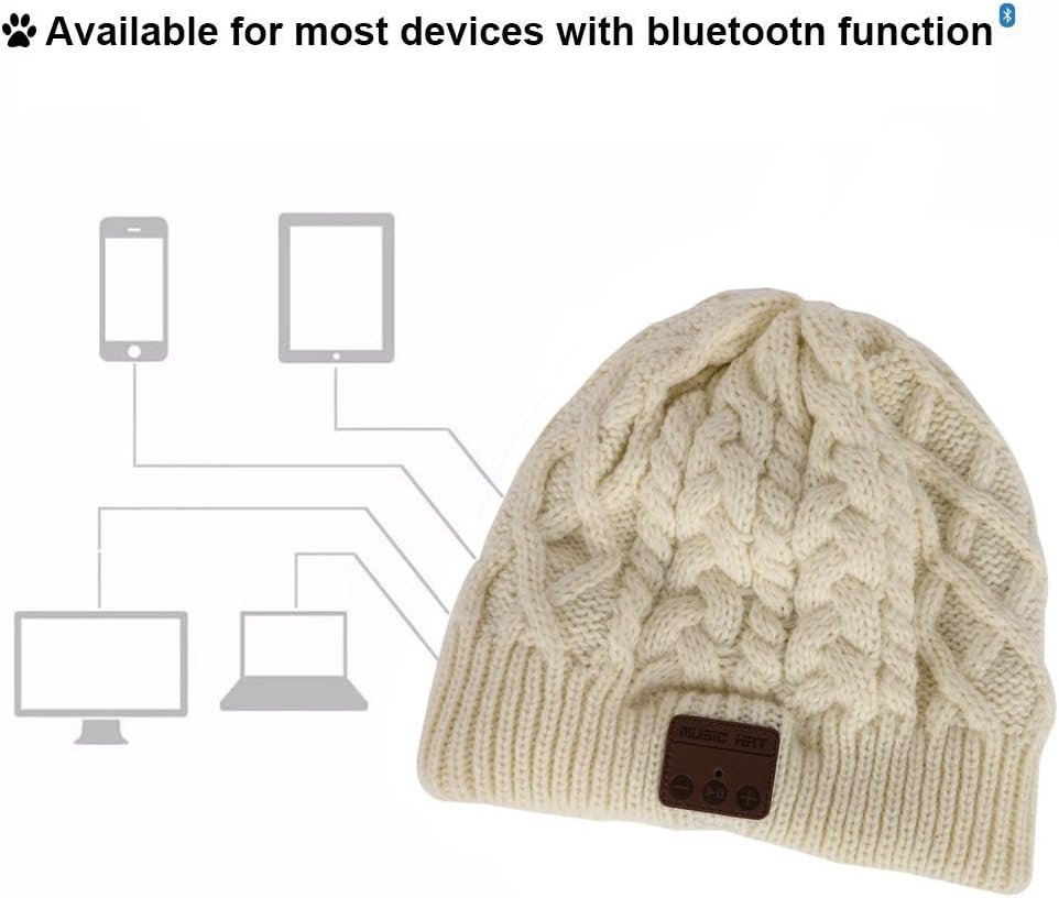 Wireless Music Beanie Hat with Bluetooth Headphones Speaker Mic Winter Warm Skull Running Knit Cap for Men Women - Image 9