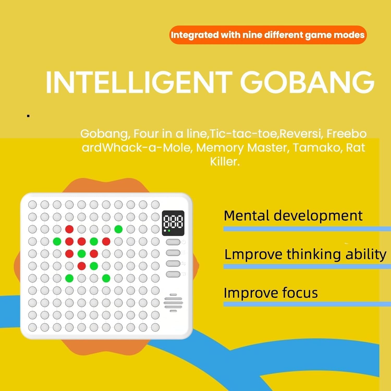 AI Board Games for Kids Features 9 Built-in Games Like Connect 4 & Tic Tac Toe. Designed for Ages 4+, Portable and Perfect for Travel、Parties、Festivals、Birthdays - Image 7