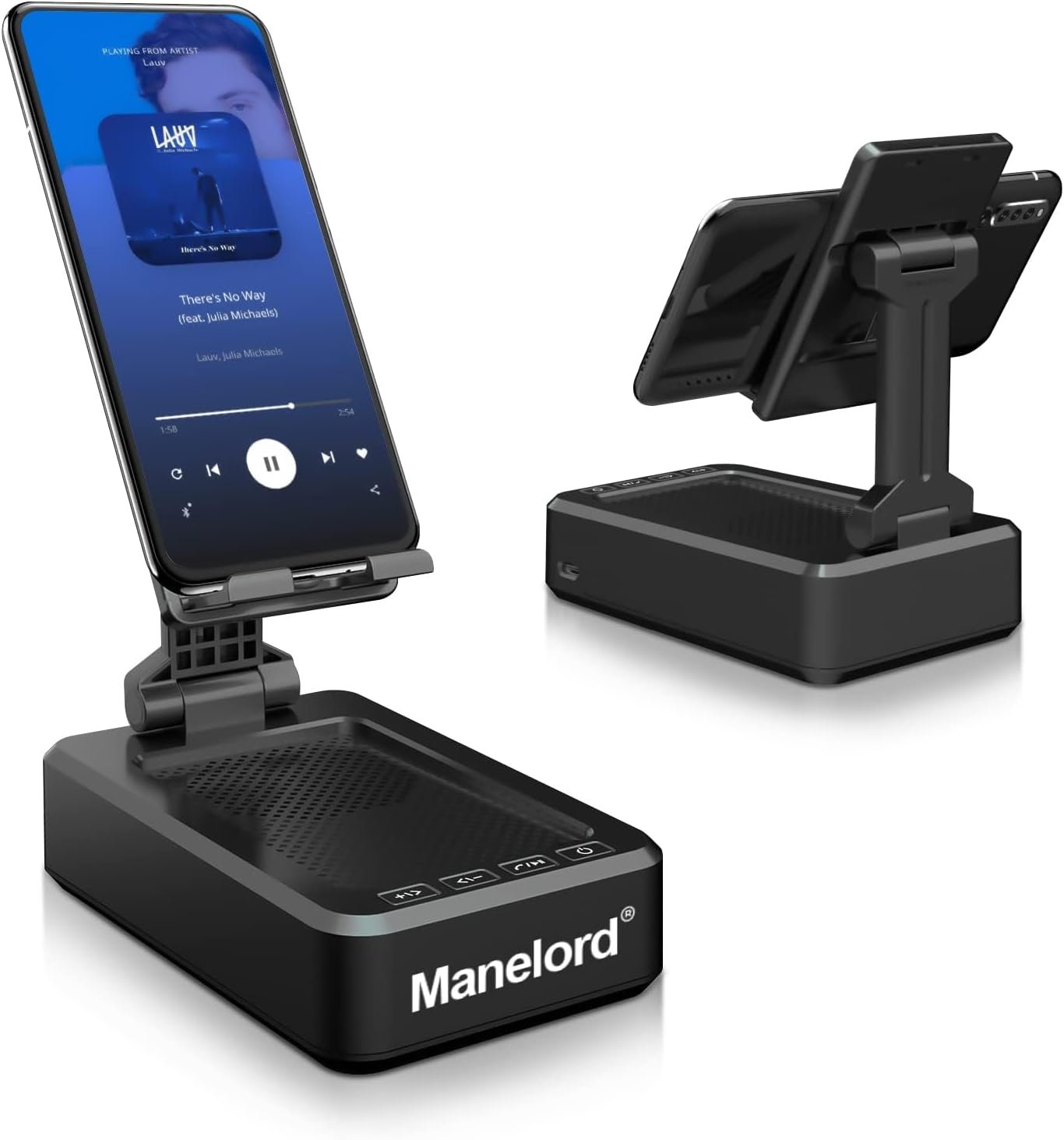 Cell Phone Stand with Wireless Bluetooth Speaker Compatible for iPhone/Samsung/iPad Tablet, Anti-Slip Design Phone Stand with HD Surround Sound for Home,Office,Outdoor etc. - Image 6