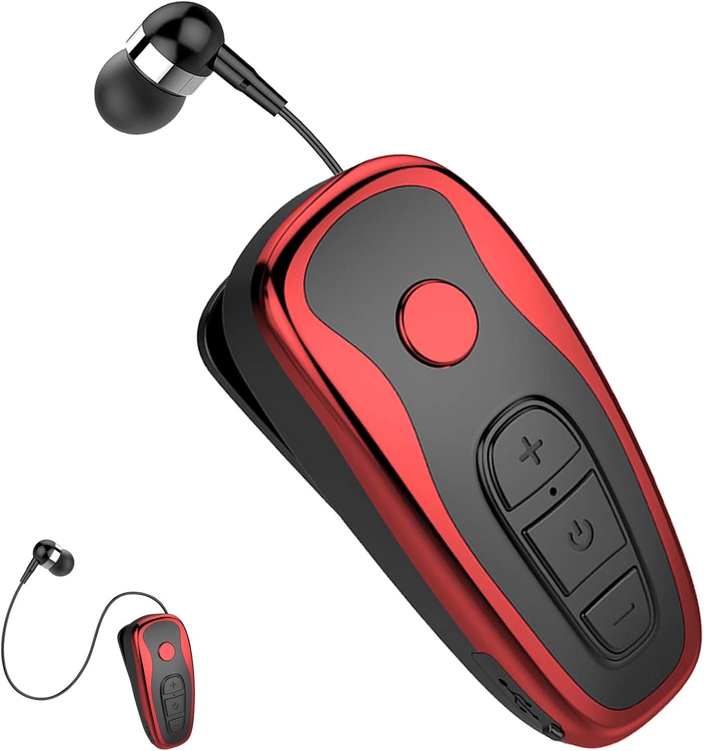 Retractable Wireless Headset Wireless Headphones Business Office Driver Earbud with Clip Retractable Noise Canceling Earbud - Image 2