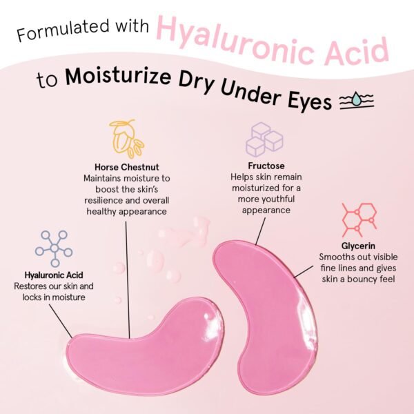 grace & stella Award Winning Under Eye Mask - Christmas Gifts for Women, Christmas Gifts for Mom - Reduce Dark Circles, Puffy Eyes, Undereye Bags, Wrinkles - Under Eye Patches - Vegan (24 Pairs, Pink) - Image 5