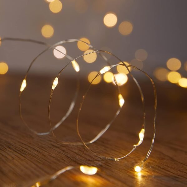 5 Pack Fairy Lights Battery Operated, 7 Feet 20 Led String Lights with Timer, Waterproof Firefly Lights on Silver Wire for Home Party Wedding Christmas Decorations, 6 Hours on/18 Hours Off, Warm White - Image 10