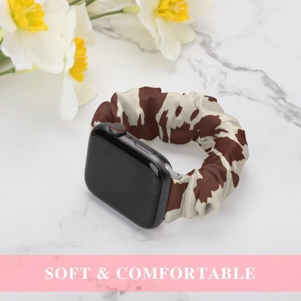 Watch Bands Soft Scrunchie Wristbands, Elastic Replacement Watch Strap Compatible with Apple Watch 38mm/40mm, 42mm/44mm - Image 6