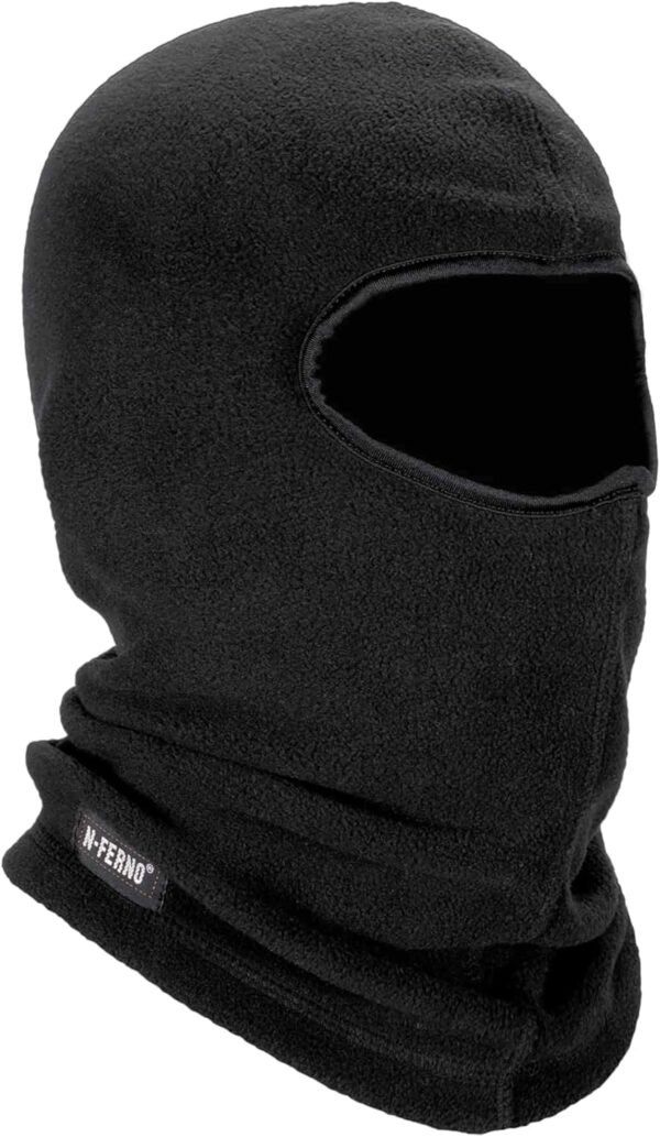 Balaclava, Winter Face Mask, Thermal Black Fleece, Ergodyne N-Ferno 6821 - Image 9
