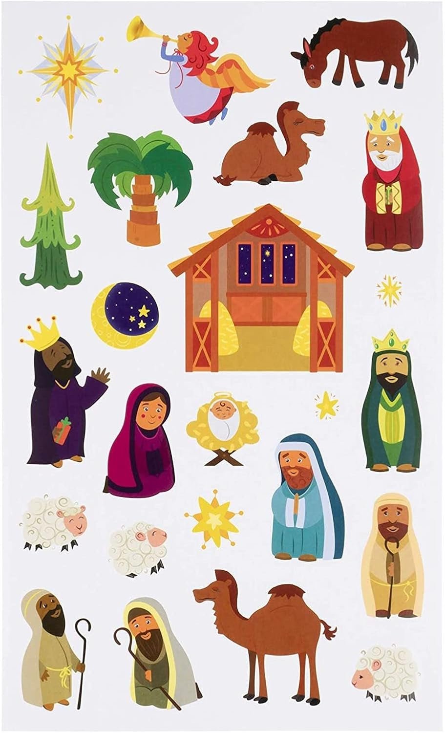 Juvale 864-Piece Christmas Stickers, 36 Sheets Nativity Scene Stickers for Scrapbooking, DIY Crafts, Holiday Card Making, Gift Wrapping, Decorations, and Classroom Projects - Image 9