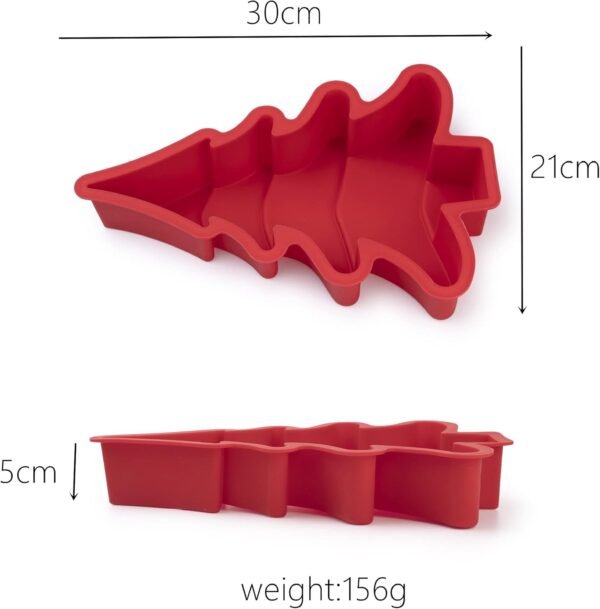 Christmas Tree Silicone Molds for Cake,Cute Cupcake Molds,Non-Stick Baking Molds,Biscuit Christmas Tree Snowflake Bells Gummy Baking DIY Tools,Holiday New Year Party Gift for Kids Teens - Image 4