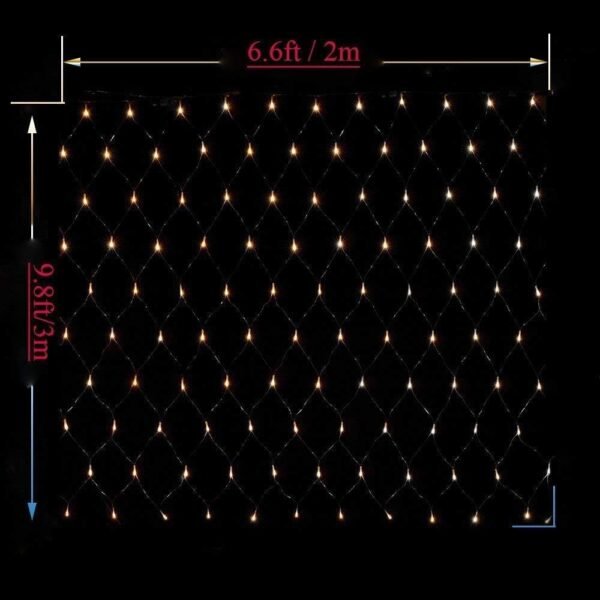 LED Net lights, 200 LED Fairy String Decorative Mesh Warm White For a Wedding Cocktail Party Birthday BBQ Bistro Cafe By Cheng Yu 2017 - Image 8