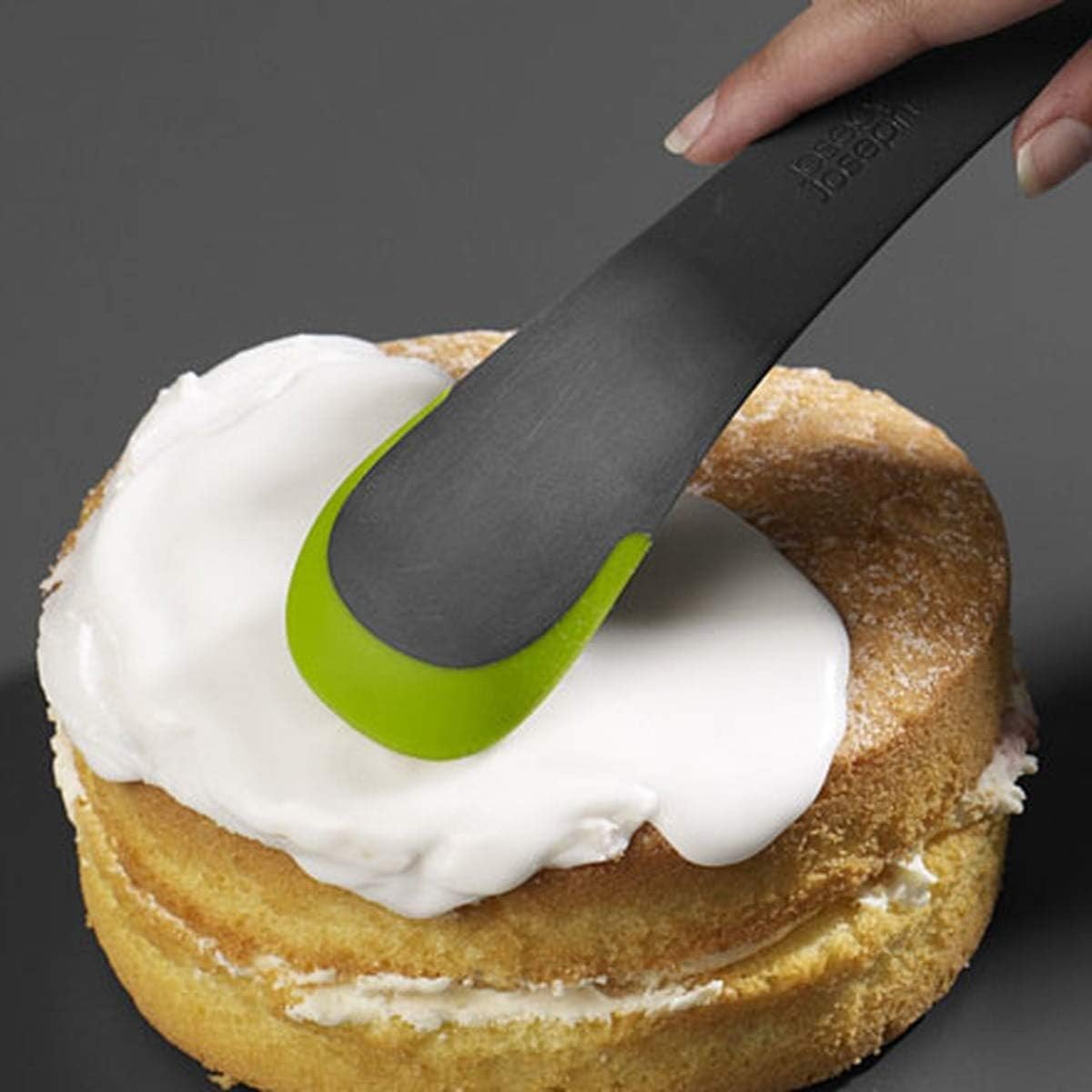 Joseph Joseph - Uni-tool 5-in-1 Silicone Kitchen Utensil, Slotted Spoon, Turner, Cutting Tool, Solid Spoon and Spatula in one- Grey, 12 long - Image 5