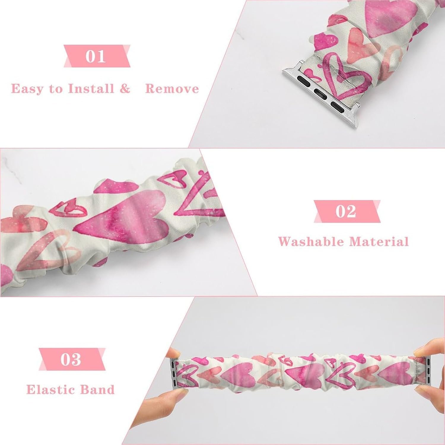 Watch Bands Compatible with Apple Watch 38mm/40mm, 42mm/44mm, Soft Replacement Sport Watch Band Silicone Wristband - Image 5
