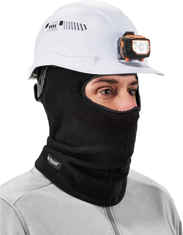 Balaclava, Winter Face Mask, Thermal Black Fleece, Ergodyne N-Ferno 6821 - Image 8