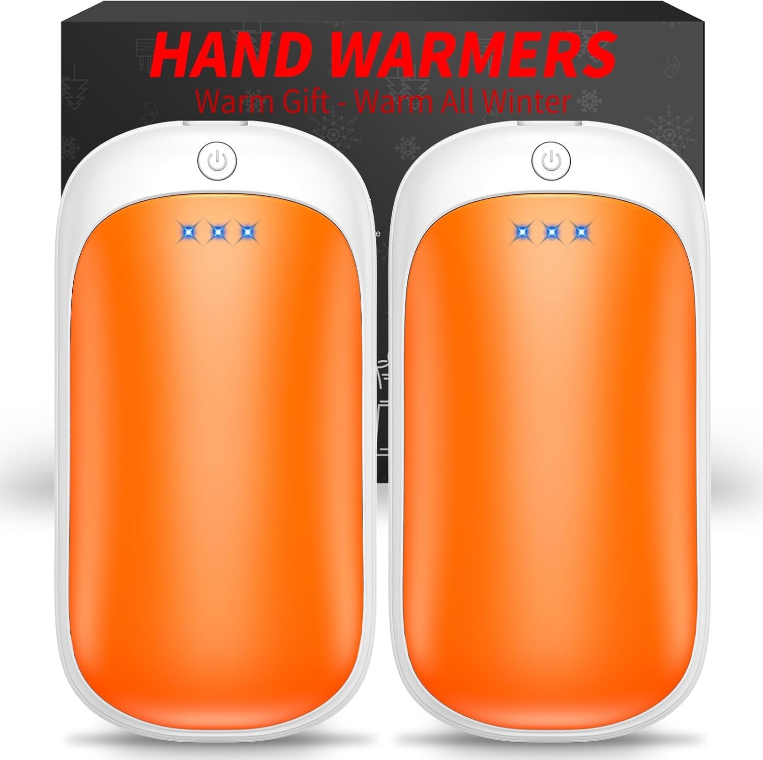 2 Pack Hand Warmers Rechargeable, Portable Electric Hand Warmers Reusable, USB 2 in 1 Handwarmers, Outdoor/Indoor/Warm Gifts for Men Women Kids - Image 2