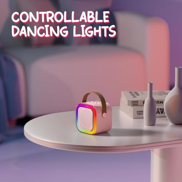 TOP Mini Karaoke Machine for Kids (with 14M+ Songs), Christmas Birthday Gifts Ideas for Girls Toy Ages 3-12+, Portable Bluetooth Speaker with 1 Wireless Microphone - Pink - Image 9