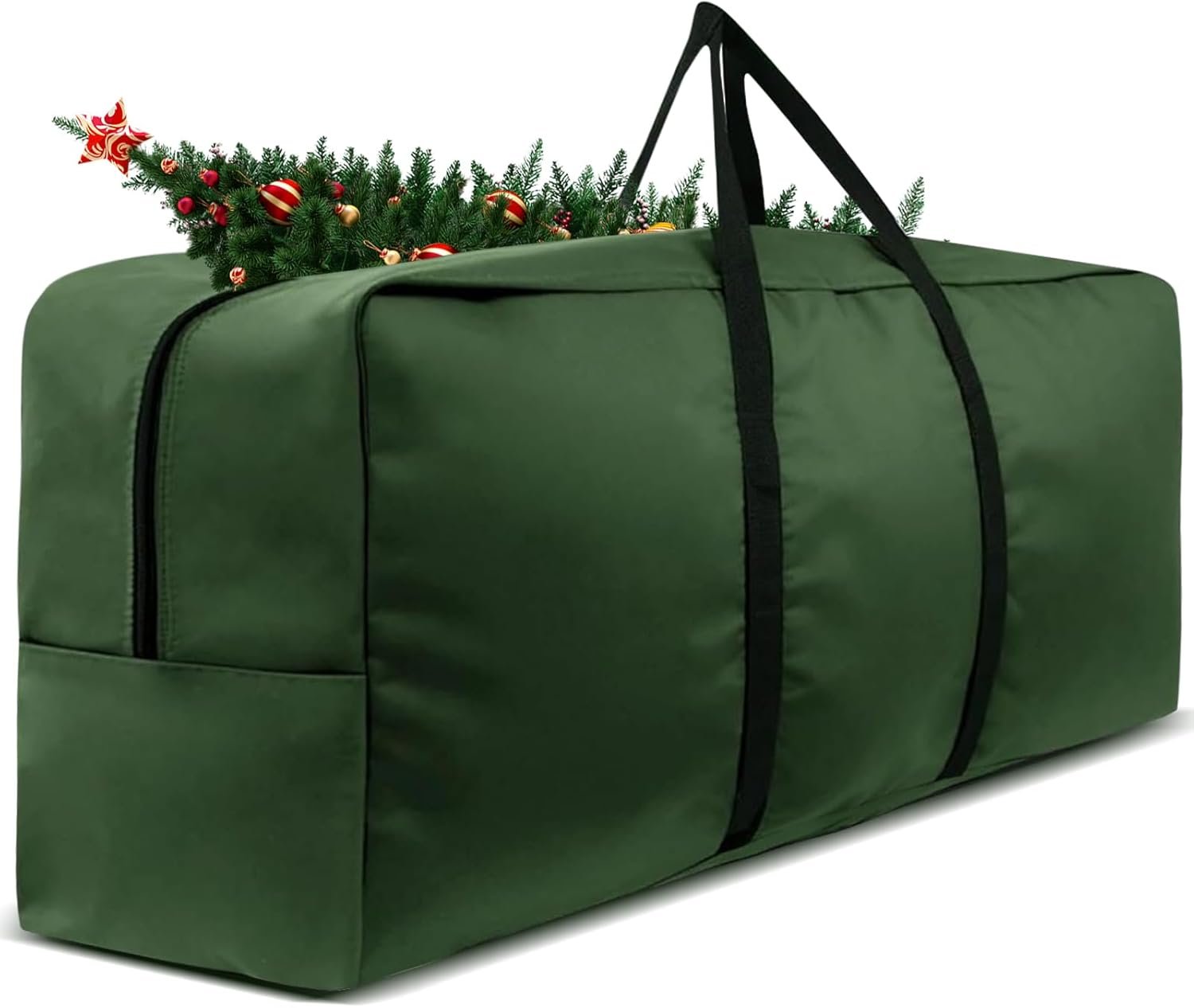 9-12 Ft Christmas Tree Storage Bag 420D Xmas Tree Bag Extra Large Artificial Christmas Tree Bag with Reinforced Carry Handles and Zippers - Image 7