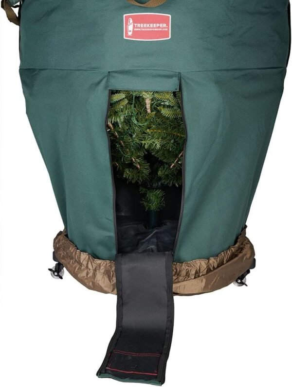 [Upright Tree Storage Bag] - Christmas Tree Storage Bag | Hold Artificial Trees up to 9 Feet Tall - Keep Your Fake Tree Assembled | Includes Rolling Tree Stand (9' - XLarge (Wide)) - Image 8