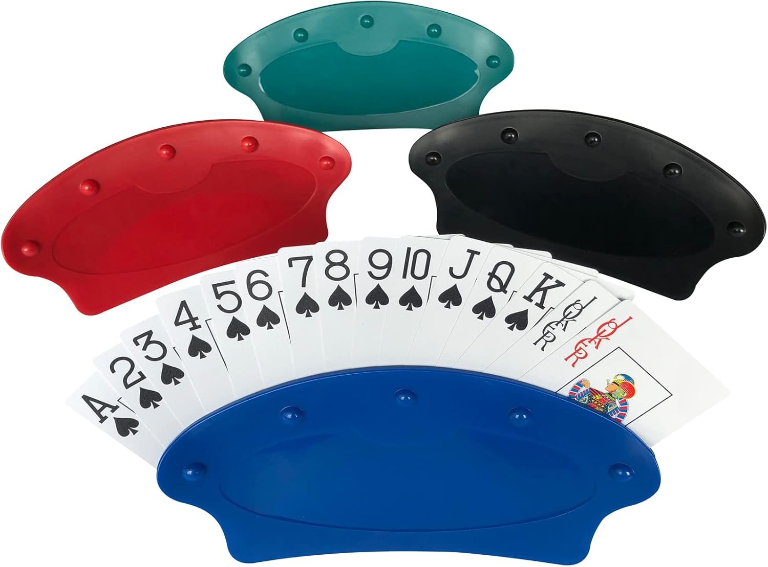 Yuanhe Set of 4 Playing Card Holder for Kids Seniors,Hands Free Cards Holders for Poker Parties, Family Card Game Nights - Image 2