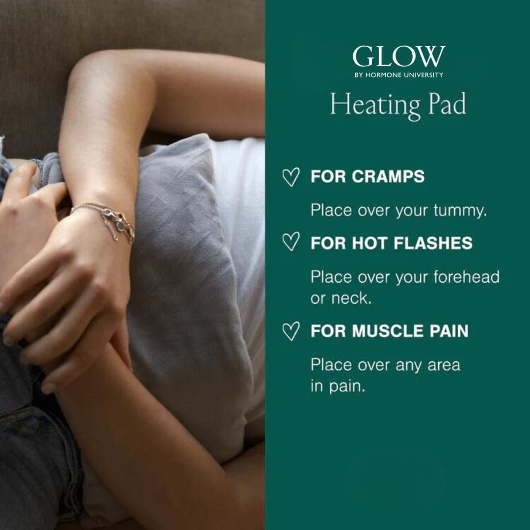 Glow Heating Pad with Flaxseed & Lavender for Hot & Cold Therapy, Microwavable Heat Pad for Back, Neck, Shoulder, Knee, Leg & Menstrual Cramp Relief, Washable & Reusable, One Size Fits All - Image 4