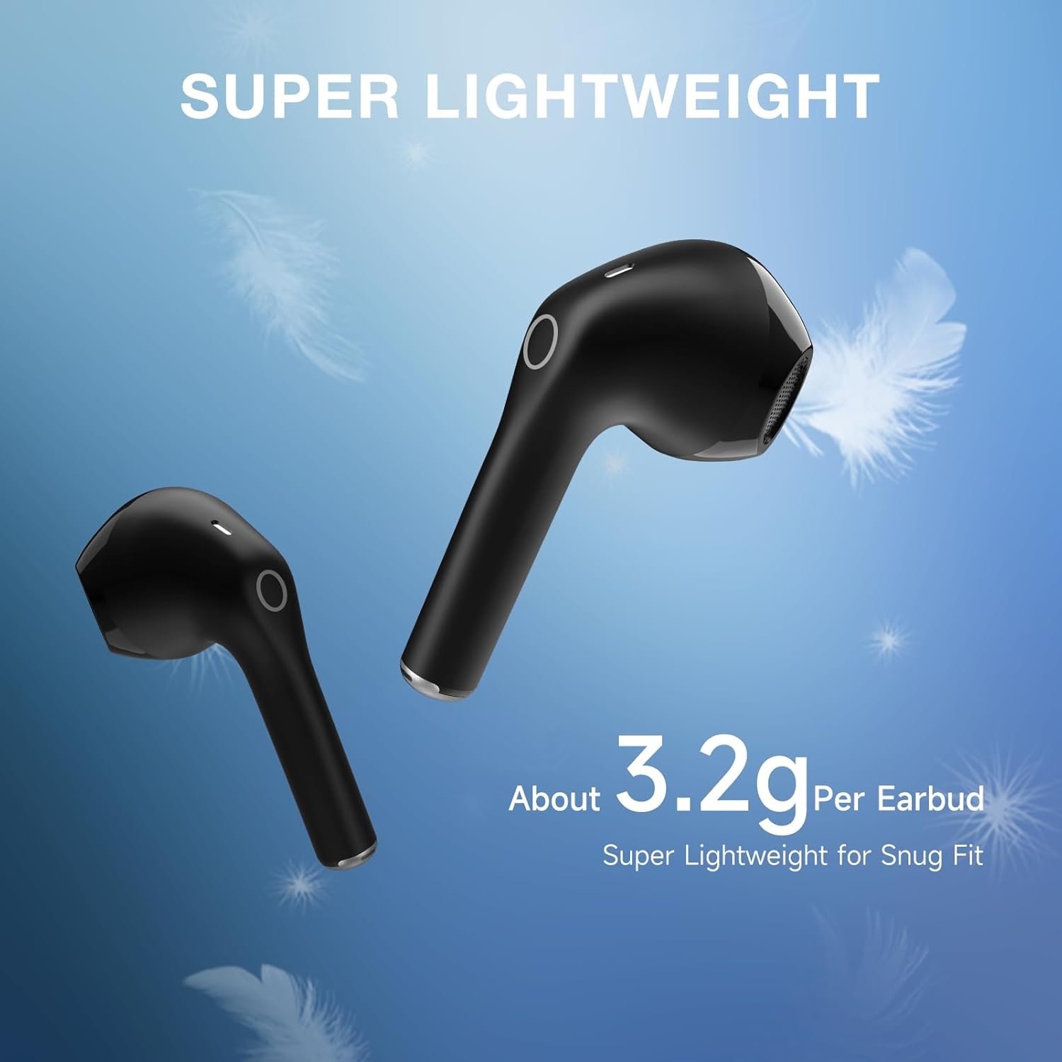 1 Hora Wireless Earbuds Bluetooth 5.3, Sports Headphones Deep Bass in-Ear Earphones, Premium Sound with Charging Case, Compatible with iPhone, Android Smartphone, Tablet, Laptop - Image 7