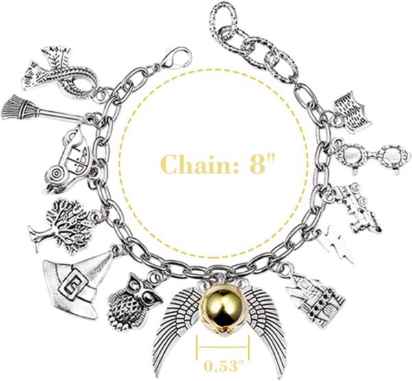 Fancy Space Charm Bracelets Jewelry Set Wizardry Themed Adjustable Bracelet Birthday Christmas Gift For Kids Girls Women - Image 6
