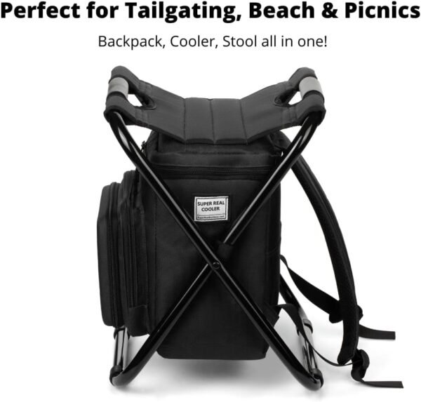Backpack Cooler Chair with Speakers. 20-Watt Bluetooth Speakers for Parties/Festivals/Boat/Beach/Camping. Rechargeable, Works with iPhone & Android. - Image 8