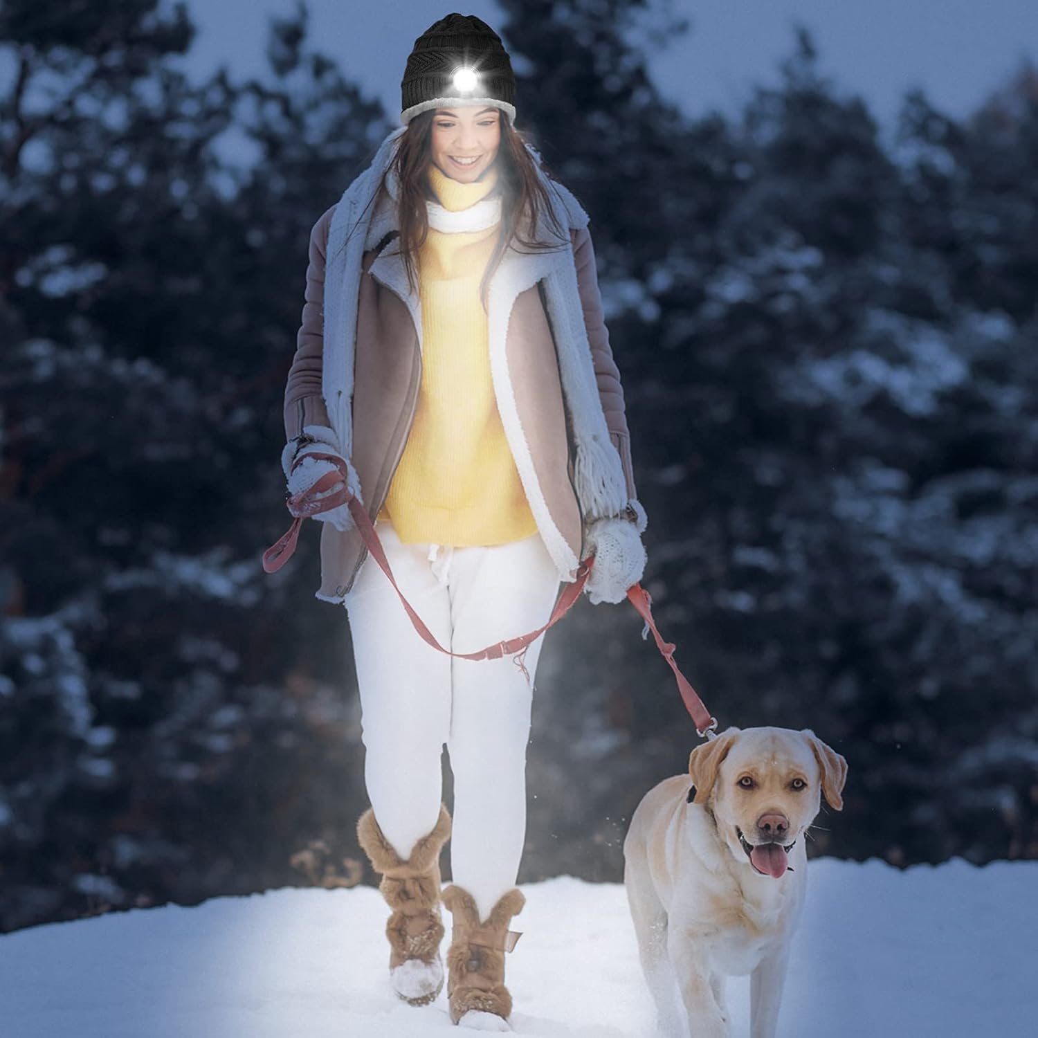 HIGHEVER LED Beanie Hat with Light: Christmas Stocking Stuffers for Men Adult Winter Gift - Image 5