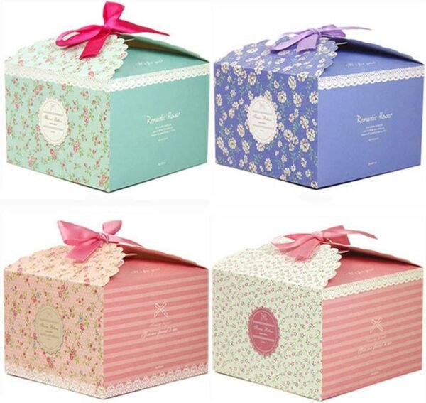 Chilly Gift Boxes, 20xSet of 12 Decorative Treats Boxes, Cake, Cookies, Goodies, Candy and Handmade Bath Bombs Shower Soaps Gift Boxes for Christmas, Birthdays, Holidays, Weddings (Flower Patterned) - Image 2
