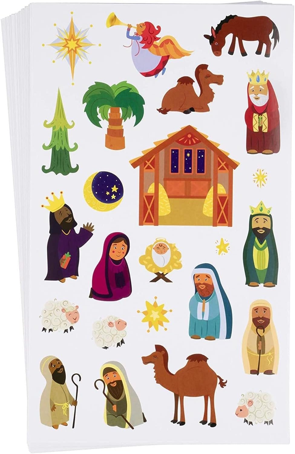 Juvale 864-Piece Christmas Stickers, 36 Sheets Nativity Scene Stickers for Scrapbooking, DIY Crafts, Holiday Card Making, Gift Wrapping, Decorations, and Classroom Projects - Image 2