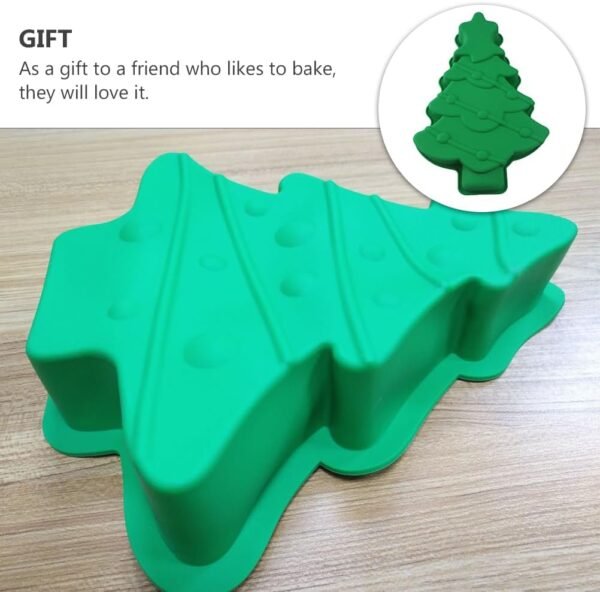 Amosfun Cookie Cake Christmas Tree Cake Pan Christmas Silicone Baking Mold DIY Candy Molds Xmas Holiday Baking Supplies Chocolate Candy Molds - Image 8