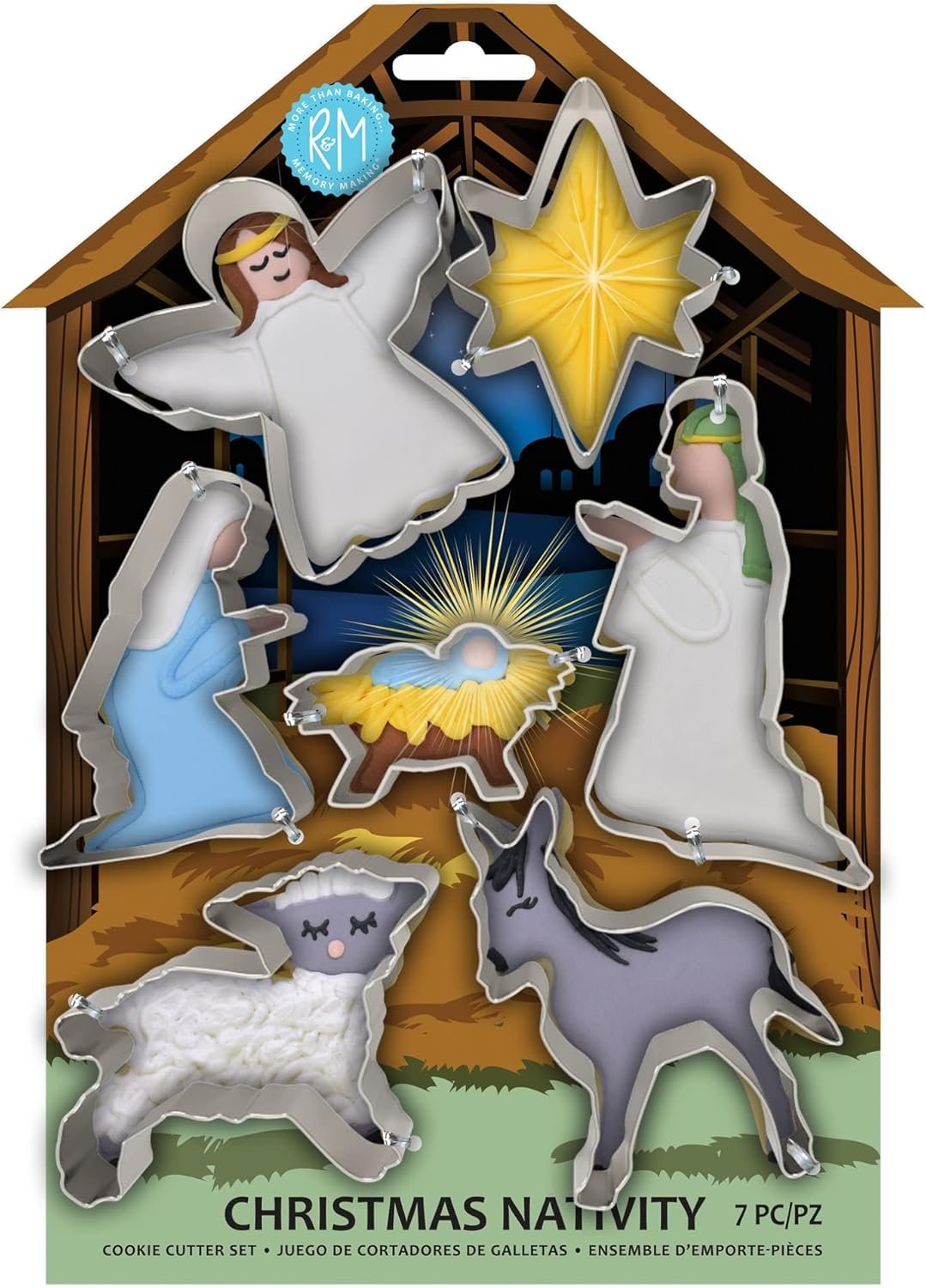 R & M International Christmas Nativity Set Cookie Cutter, One Size, Gray - Image 2