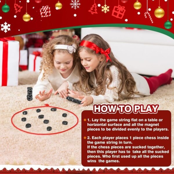 20 Pcs Christmas Magnetic Chess Game, Premium Magnetic Chess Game, Magnetic Chess, Multiplayer Magnet Board Game, Christmas Games, 1 to 4 Players, Cluster Game for Kids Adult Board Games - Image 5
