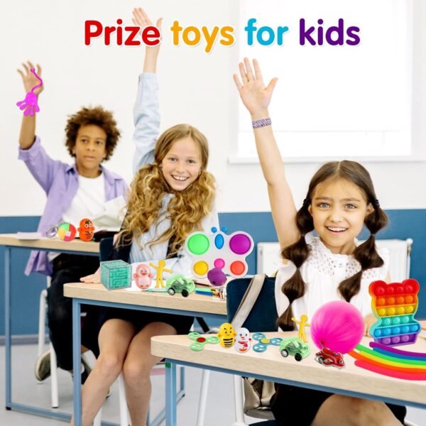 100 pcs Fidget Toys Pack, Party Favors For Kids 8-12 Mini Autism Sensory Toy Goodie Bag Pinata Stuffers Treasure Box School Prizes Birthday Party Supplies Halloween Treat Xmas Gifts For Boys Girls 4-8 - Image 4