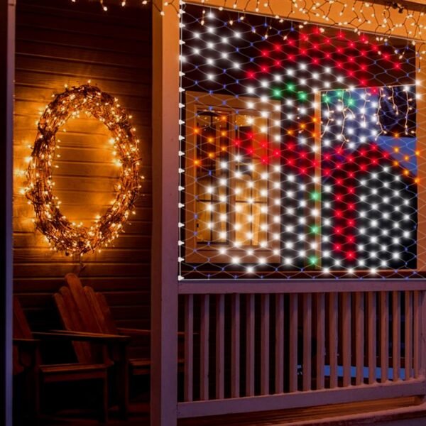 Leisure world Christmas Decorations Outdoor Net Lights, 4.3 x 3.9 ft Snowman Lights, 320 LED Net Lights Outdoor Mesh Lights, 8 Modes Christmas Net Lights for Yard, Patio, Party Decorations - Image 6
