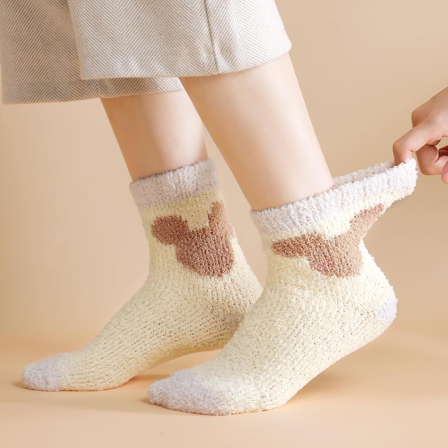 Fuzzy Socks for Women - Cozy Socks for Women 5 Pairs - Image 8