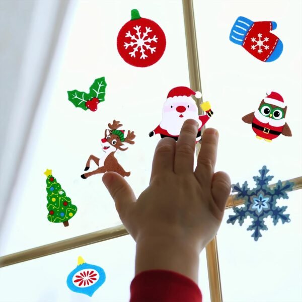 Winlyn 522 Pcs Bulk Assorted Christmas Stickers Christmas Crafts Foam Self-Adhesive Santa Reindeer Snowman Stickers Embellishment Winter Crafts for Kids Holiday Craft Projects Classroom Activities - Image 3