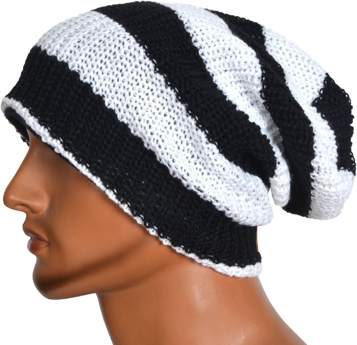 VECRY Men's Slouchy Beanie Knit Crochet Rasta Cap for Summer Winter - Image 5