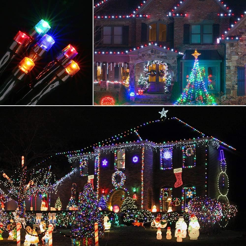 Toodour Christmas Lights Outdoor, 328ft 1000 LED Christmas String Lights, 8 Modes, Timer, Waterproof Christmas Fairy Twinkle Lights for Home Garden Yard Wedding Party Tree Xmas Decors - Multicolor - Image 3