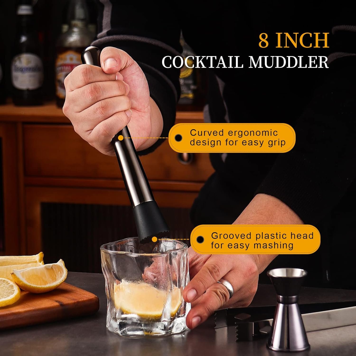 Bartender Kit with Bamboo Stand, 12 Piece 25oz Cocktail Shaker Set with All Essential Bar Tools Set for Drink Mixing, Ideal Gifts for Cocktail Lovers, Home Bar Bartending Kit with Cocktail Recipes - Image 7