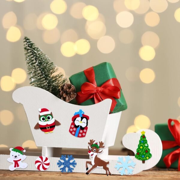 Winlyn 522 Pcs Bulk Assorted Christmas Stickers Christmas Crafts Foam Self-Adhesive Santa Reindeer Snowman Stickers Embellishment Winter Crafts for Kids Holiday Craft Projects Classroom Activities - Image 4