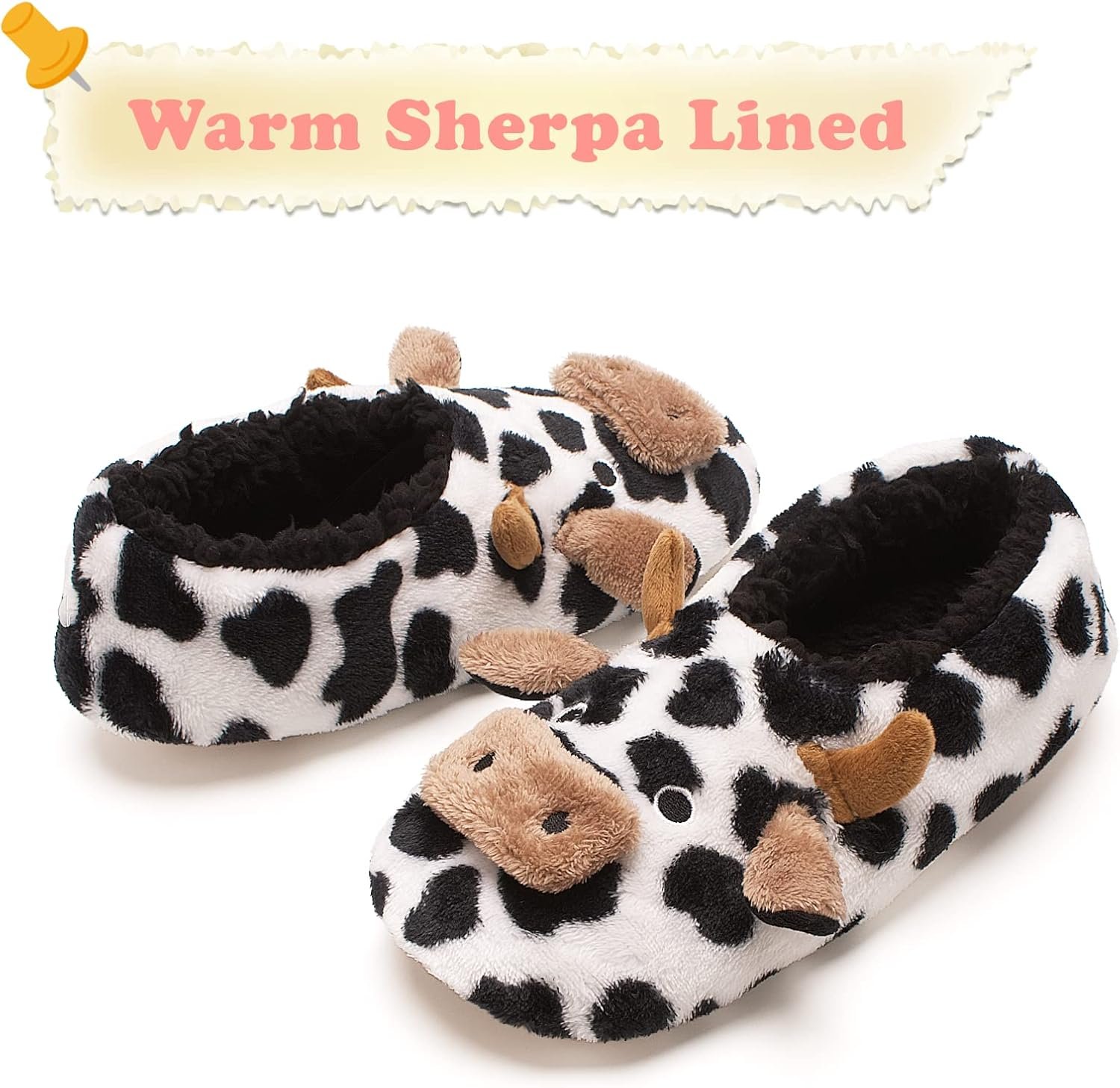 Cute Animal House Slippers, Warm Fuzzy Slipper Socks with Grippers Non Slip, Cozy Funny Gifts - Image 5