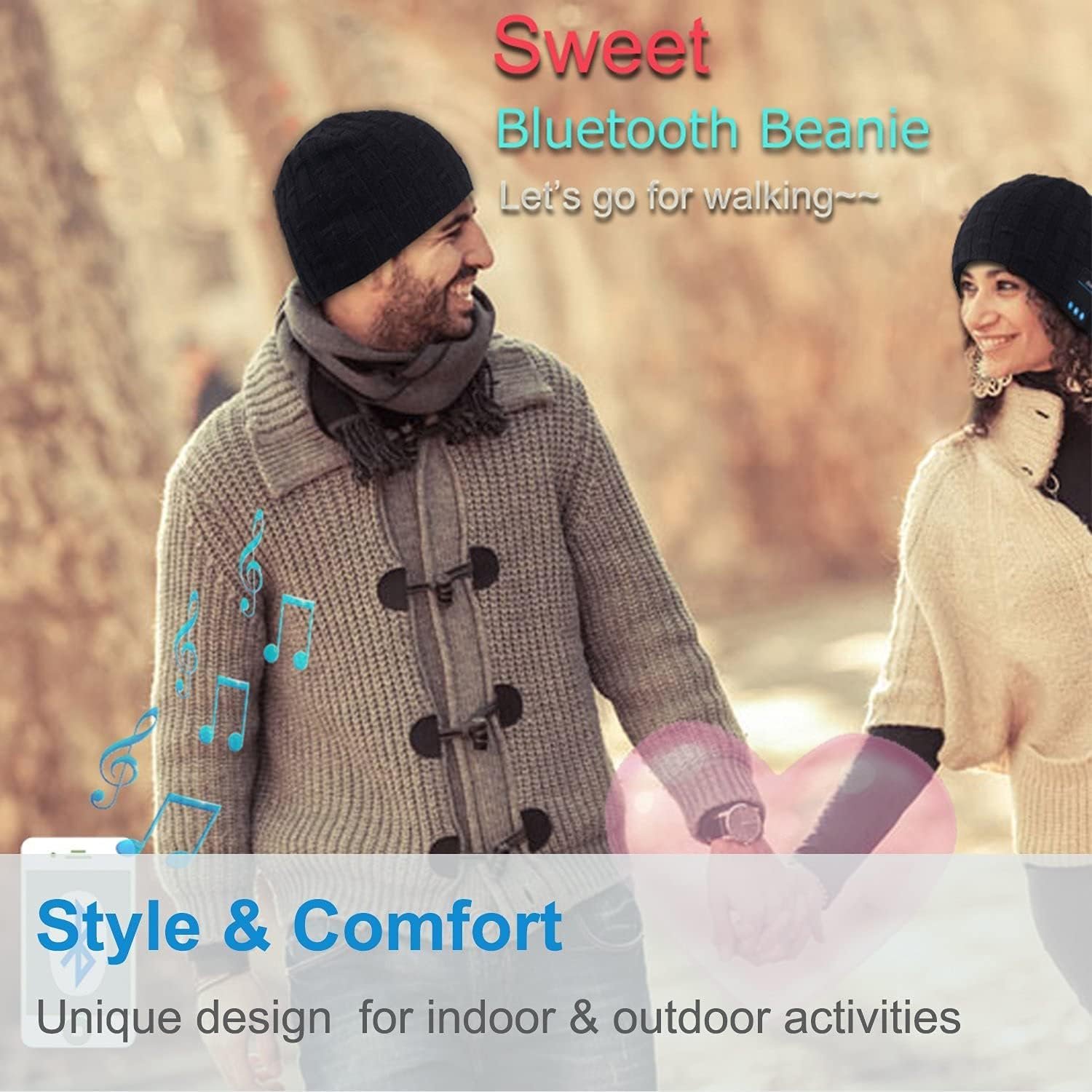 Mydeal Bluetooth Beanie for Men Women Hat Wireless Headphone for Outdoor Sports - Image 7