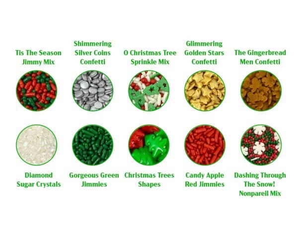 Mystic Sprinkles Christmas Holiday sprinkle Decorating Kits (Night Before Christmas Sprinkle Decorating Kit 6.8oz) - Image 5