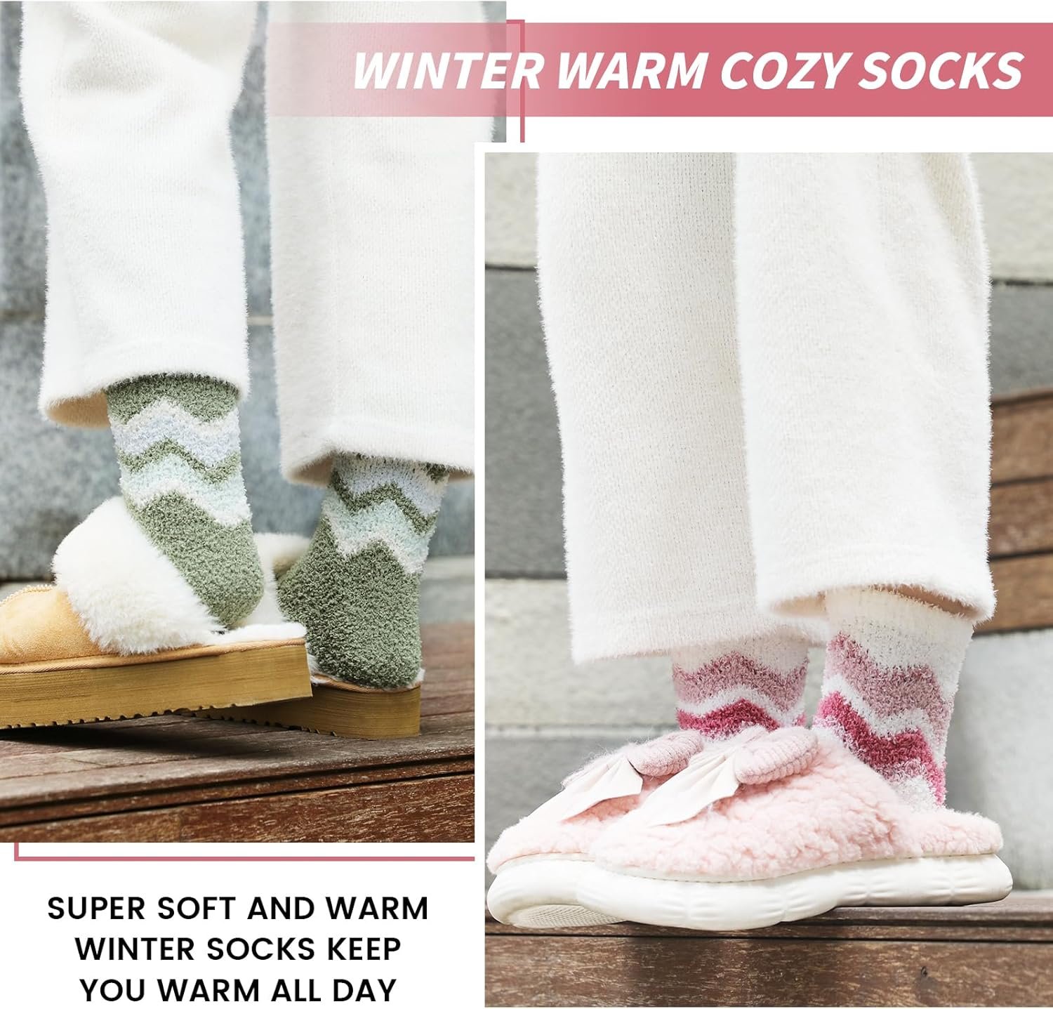 Fuzzy Socks for Women - Womens Fuzzy Socks Fluffy Cozy Socks Warm Socks for Women Slipper Socks - Image 8