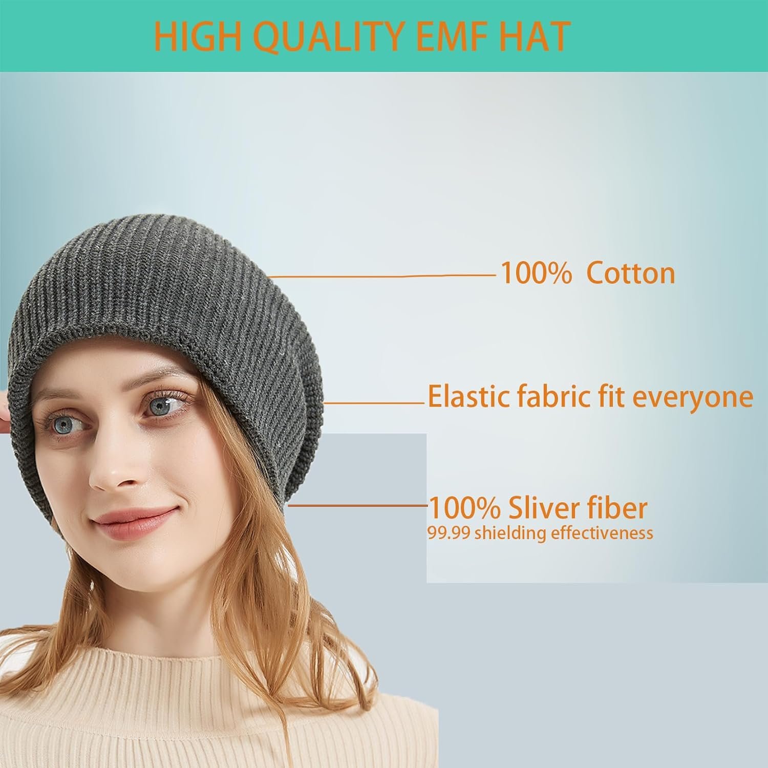 SHINRAY EMF Hat,Faraday Fabric Liner Brain Coat,EMF Cap,EMF Protection Hood,5G,WiFi,Cell Towers Shielding - Image 4