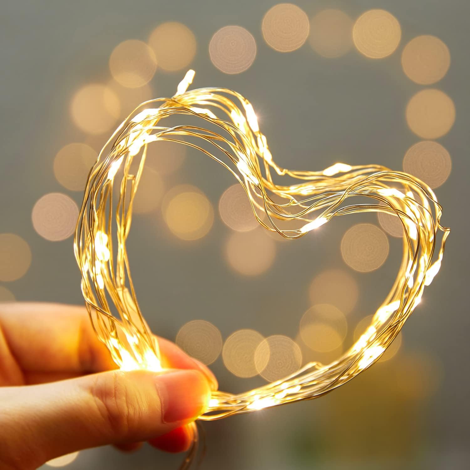 5 Pack Fairy Lights Battery Operated, 7 Feet 20 Led String Lights with Timer, Waterproof Firefly Lights on Silver Wire for Home Party Wedding Christmas Decorations, 6 Hours on/18 Hours Off, Warm White - Image 3